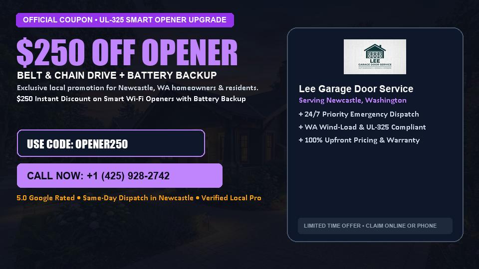 Lee Garage Door Service $250 OFF Premium LiftMaster Opener Installation